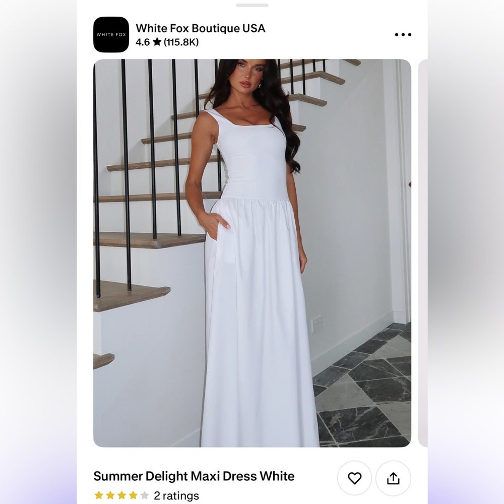White Fox Boutique Classic White Maxi Dress